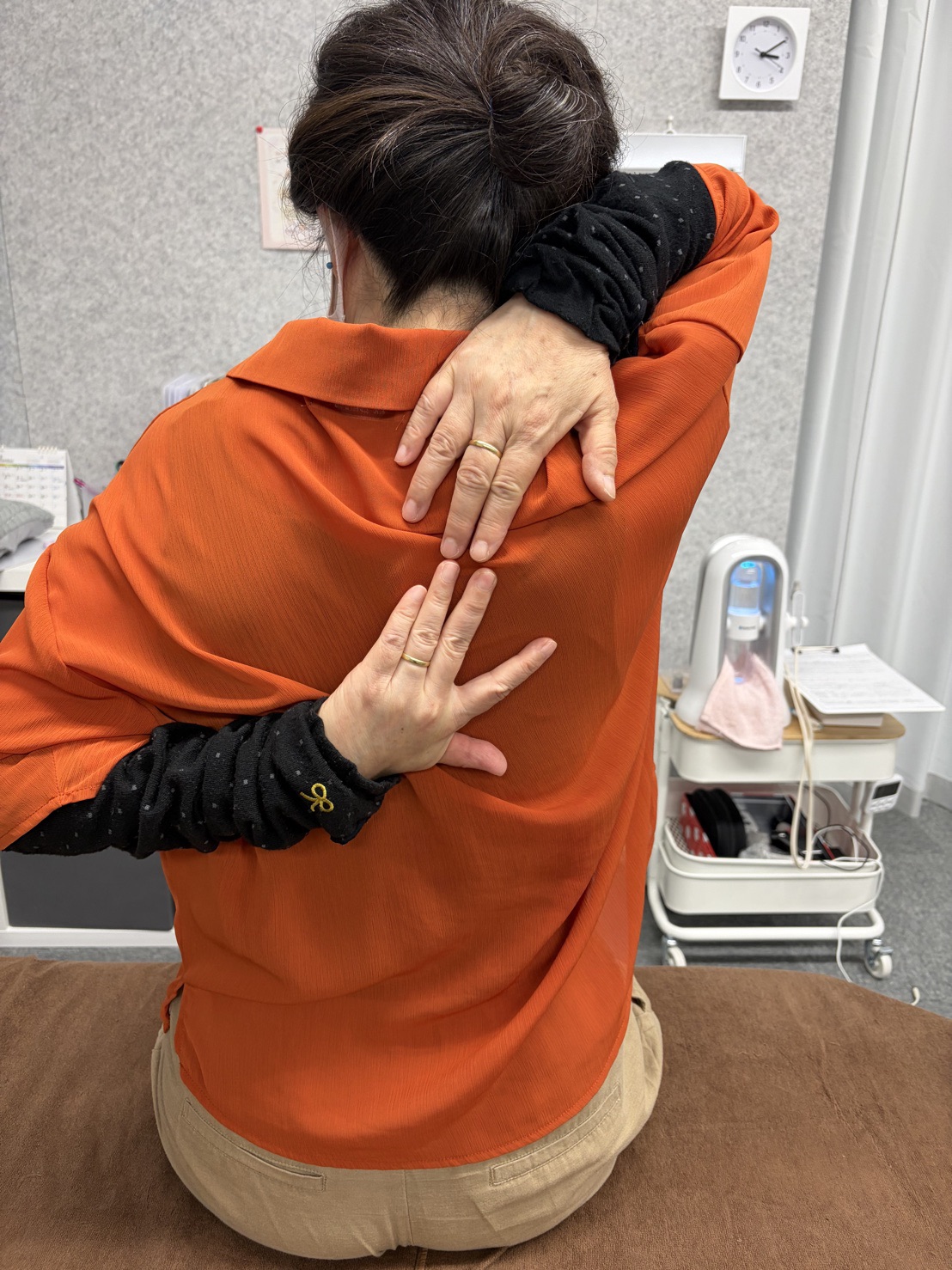 肩まわりの可動域の比較:施術後